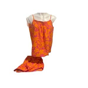 Lands End LP pajama short set.  Adjustable straps & piping on pockets & short.